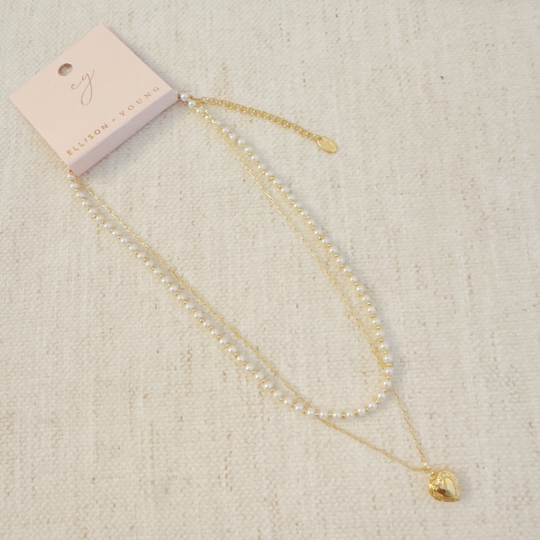 Pearl Layered Heart Locket Necklace – Elegant Bridal & Wedding Jewelry Gift